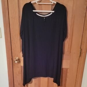 Torrid Sleep Black Shark Bite Hem Relaxed Scoop Neck Tunic Pajama